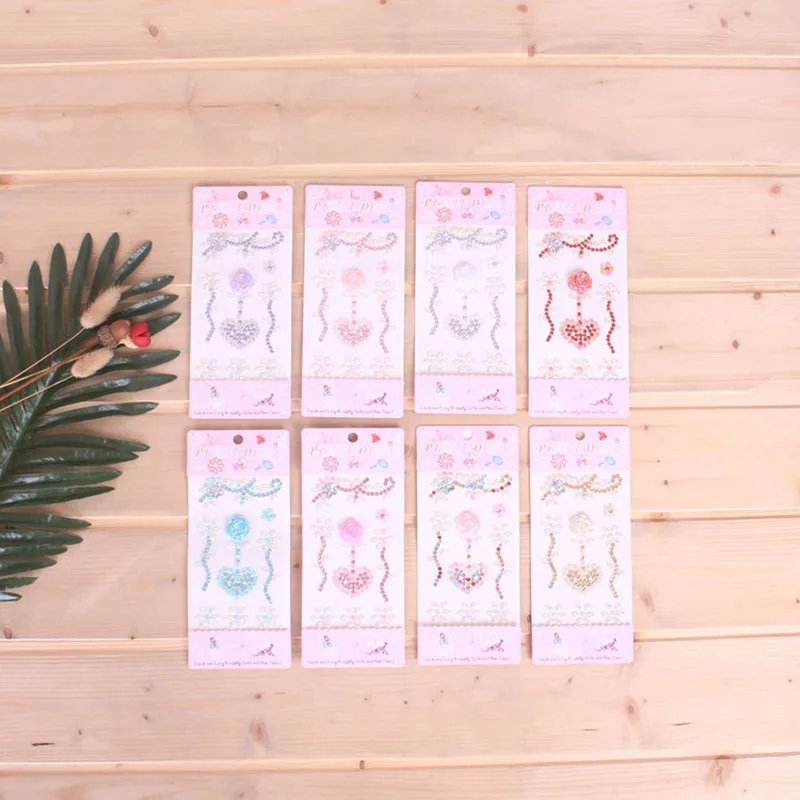 

24pcs/lot DIY Jewel Diamond Sticker Self Adhesive Glitter Crystal Big Flower Diamond Sticker Rhinestone Scrapbooking