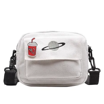 

2019 New Summer Casual Canvans Hand Bag bolsa feminina Women Fashion Planet Canvas Bags Student Messenger Bag Shoulder Bag #C6