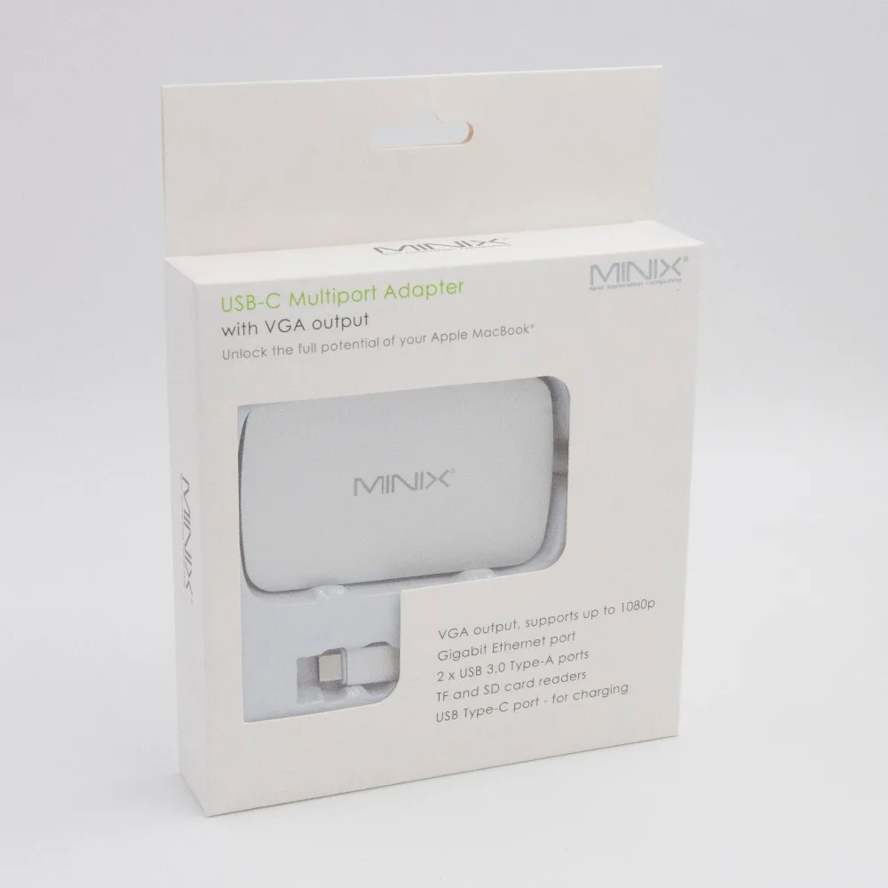 MINIX NEO C USB-C многопортовый адаптер с VGA совместим с Apple MacBook TF и sd-картами гигабитный Ethernet порт