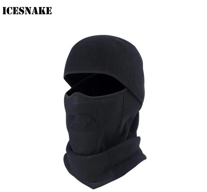 

ICESNAKE Motorcycle Fleece Thermal Keep Neck Warmer Full Face Mask Balaclava Windproof Waterproof Bicycle Snowboard Helmet