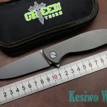 Титановый складной нож Зеленый шип F95 D2 Флиппер шарикоподшипник система EDC Открытый Кемпинг тактический нож карманные ножи для выживания