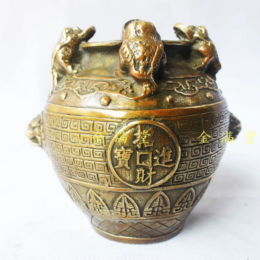 

Bronze copper home decoration crafts quartet toad opening gifts Factory Copper Feng Shui crafts
