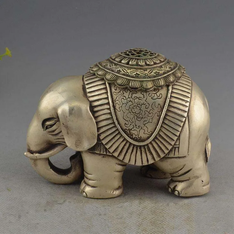 

Antique Silver Elephant incense burner collection value is high