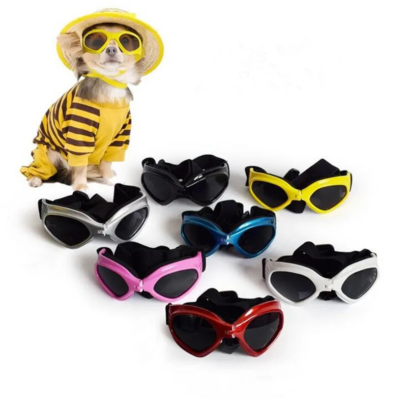 Складные солнцезащитные очки для собак с защитой от ультрафиолета 400, ПЭТ очки для кошки из поликарбоната, высококачественные очки для маленьких собак(5-15 кг)+ Быстрая