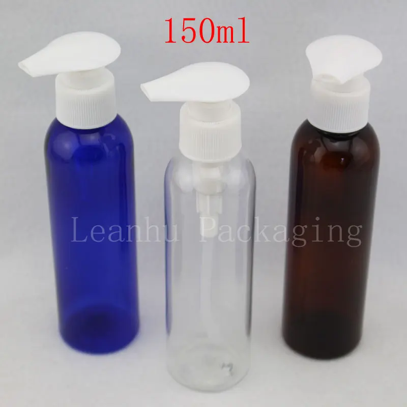 150 ml X 40 empty shampoo PET bottle with liquid soap dispensing lotion pump bottles, washing