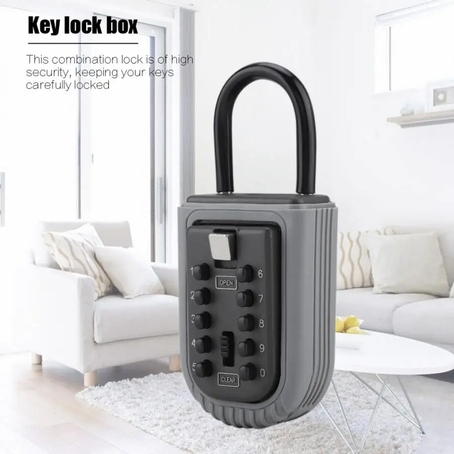 

Zinc Alloy Solid Compact Outdoor Wall Mounted Hanging Safe Security Key Storage Lock Box Holder Digital Combination Lock Box Hot