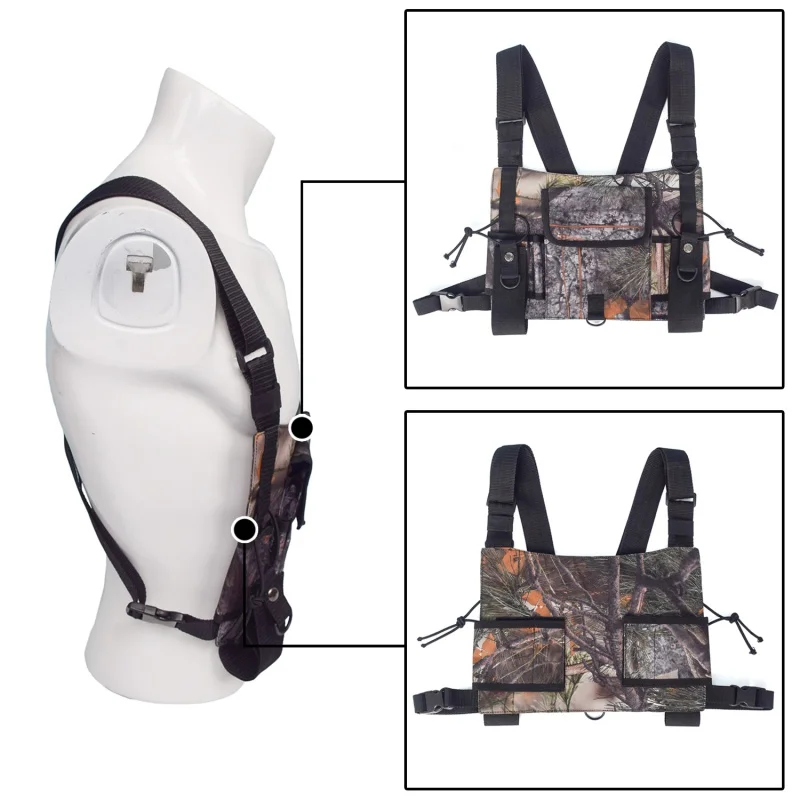 Открытый кармашек спереди обновления Чехол кобура жилет снаряжение сумка для Baofeng UV-5R UV-82 UV-9R BF-888S TYT Motorola