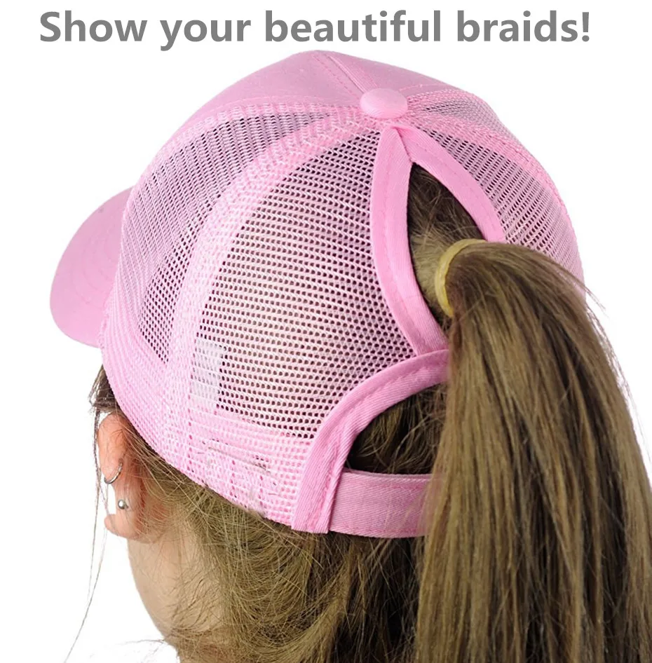 2018 Muti colors Outdoor sunshade Ponytail Baseball Cap Tennis cap