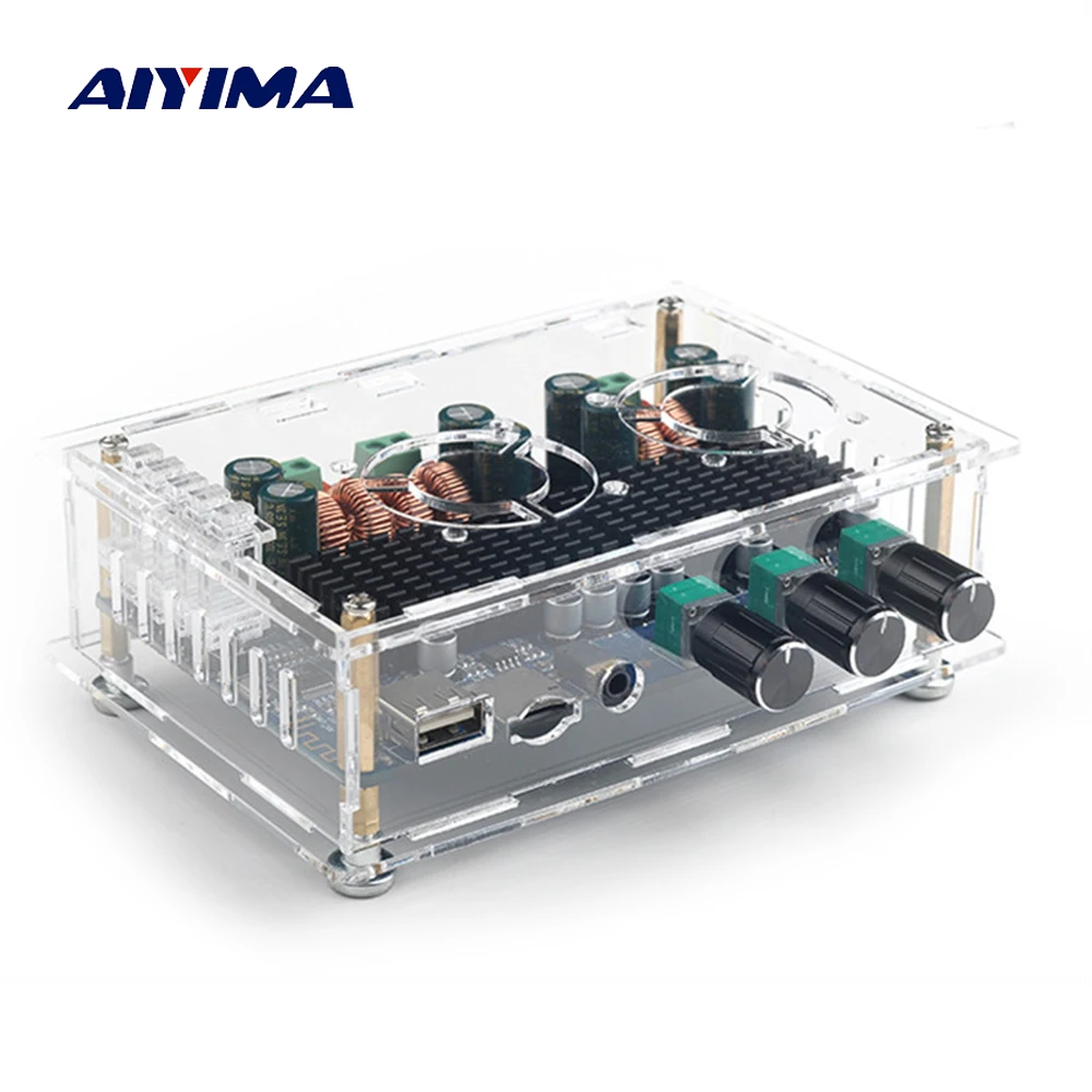 

Aiyima TPA3116 Audio Amplifier Board 50W+50W+100W 2.1 Channel Digital Bluetooth Receiver Amplifier Support USB TF Card Decoding