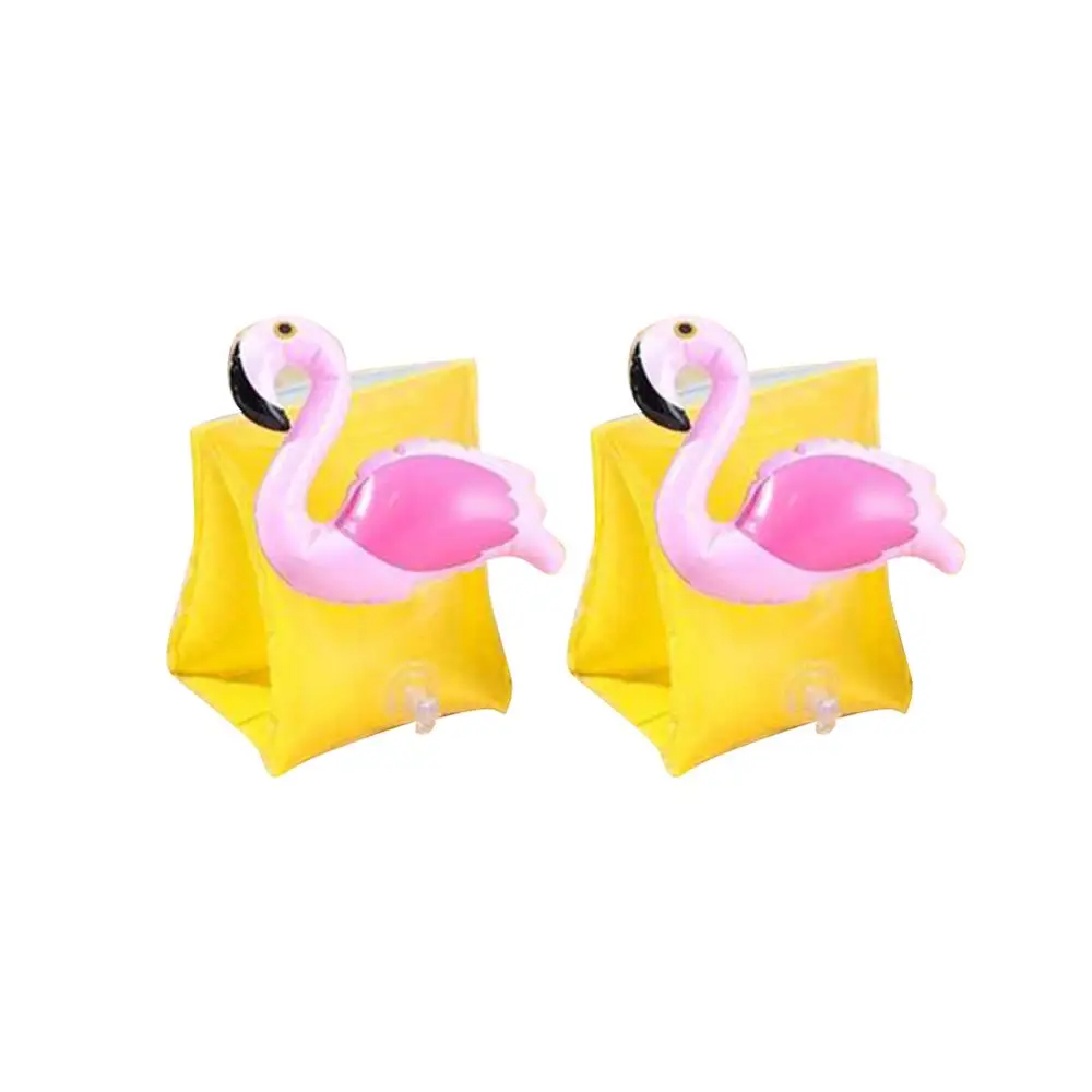 Flamingo Кронштейн для малышей кольцо для плавания с мультяшным рисунком надувной матрас для бассейна надувные нарукавники плавающее кольцо детские надувные нарукавники для плавания толстые двойные защитные поплавок - Цвет: Flamingo