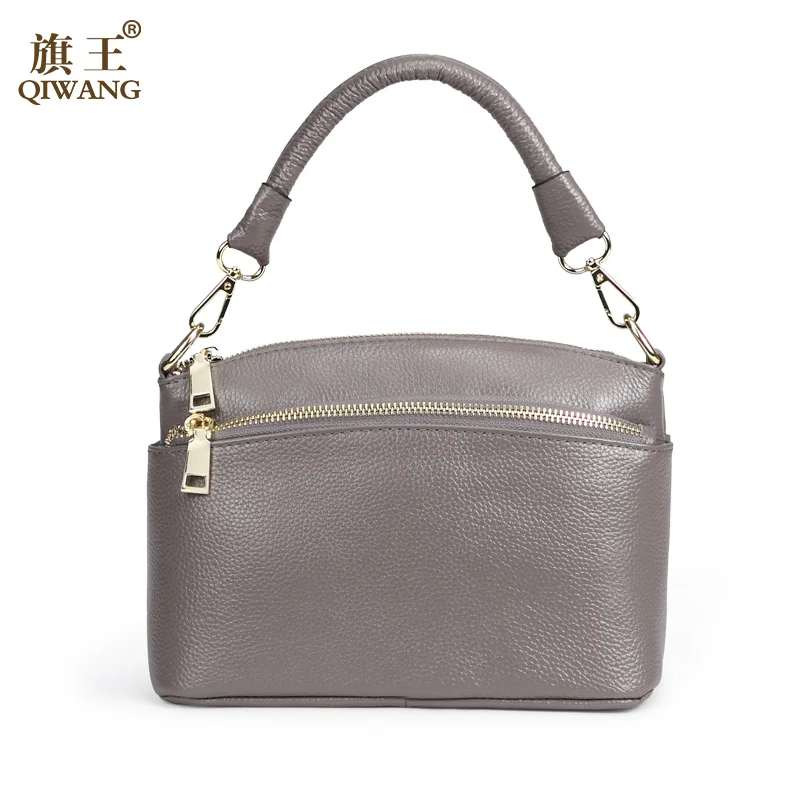  QIWANG 2017 Brand Fashion Woman Bag Small Shoulder Bag 100% Genuine Leather Hobo Small Handbag with Adjust Shoulder Strap  