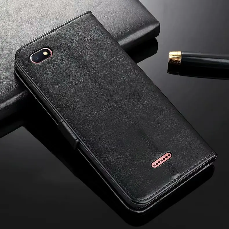 Искусственная кожа флип чехол-бумажник чехол для делового телефона чехол для Xiaomi Redm 7 6 5 4 note 3 4 5 7 K20 - Цвет: Черный