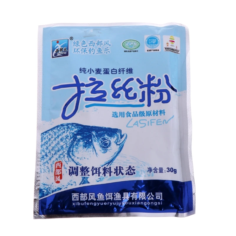 

1 Bag Secret Protein Fiber Sticker Fishing Bait Additive Material Fish Carp 30g