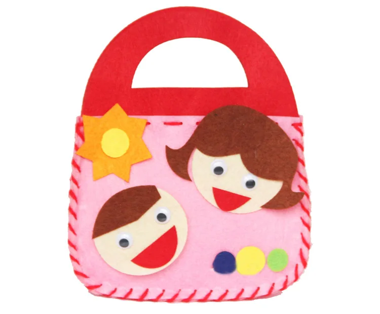 Детская игрушка EVA резиновые поделки DIY наклейки детский сад игрушка материал мультфильм сумка Детские игрушки Девочка Ремесла Дети ремесла наборы - Цвет: mommy and sun 21