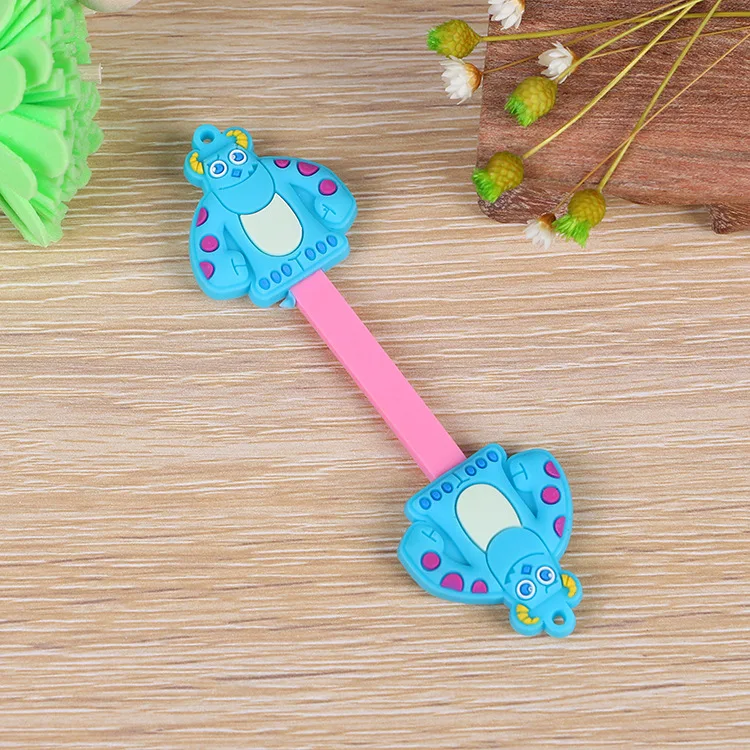  100pcs Lovely Elephant Bear Cartoon Cable Winder Headphone Earphone Cable Wire Organizer USB Cord H