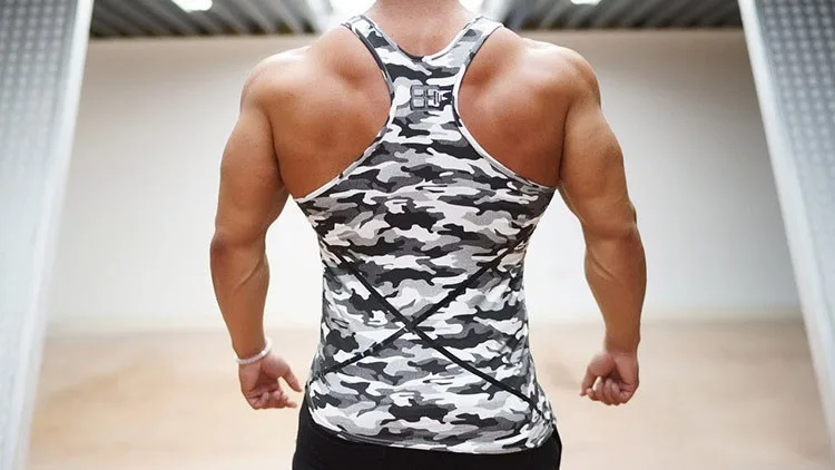 Aolamegs Tank Tops gyms professional bodybuilding muscle men\'s camo vest sporting gymshark camouflage undershirt sportswear (7)