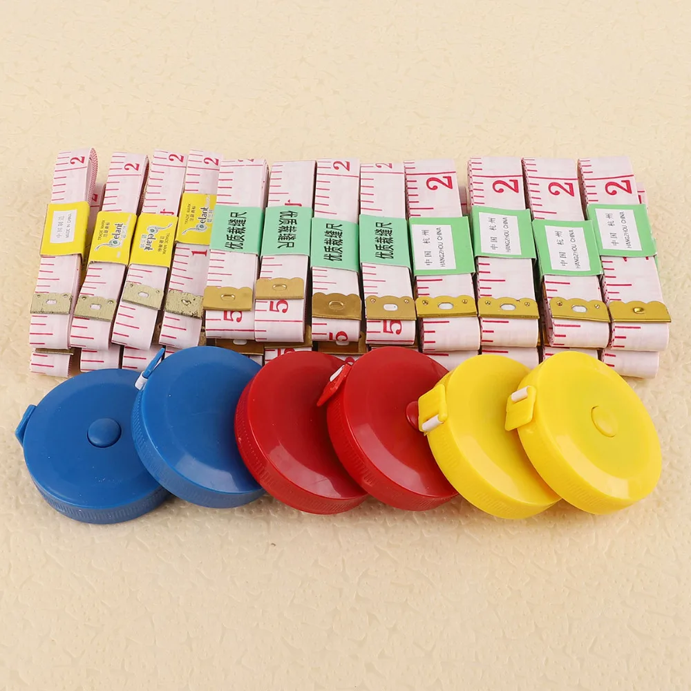 

New Portable 1.5m Soft Tape Measure Pick Size Measuring Ruler 1/10/12pcs Sewing Tools Mini Retractable Ruler Sewing Measuring