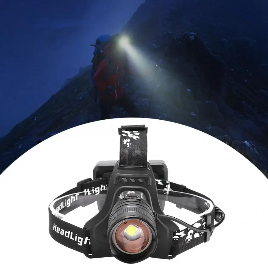 LED Headlight Flashlight With USB Charging Portable Head Light For Cycling Camping Outdoor Activity