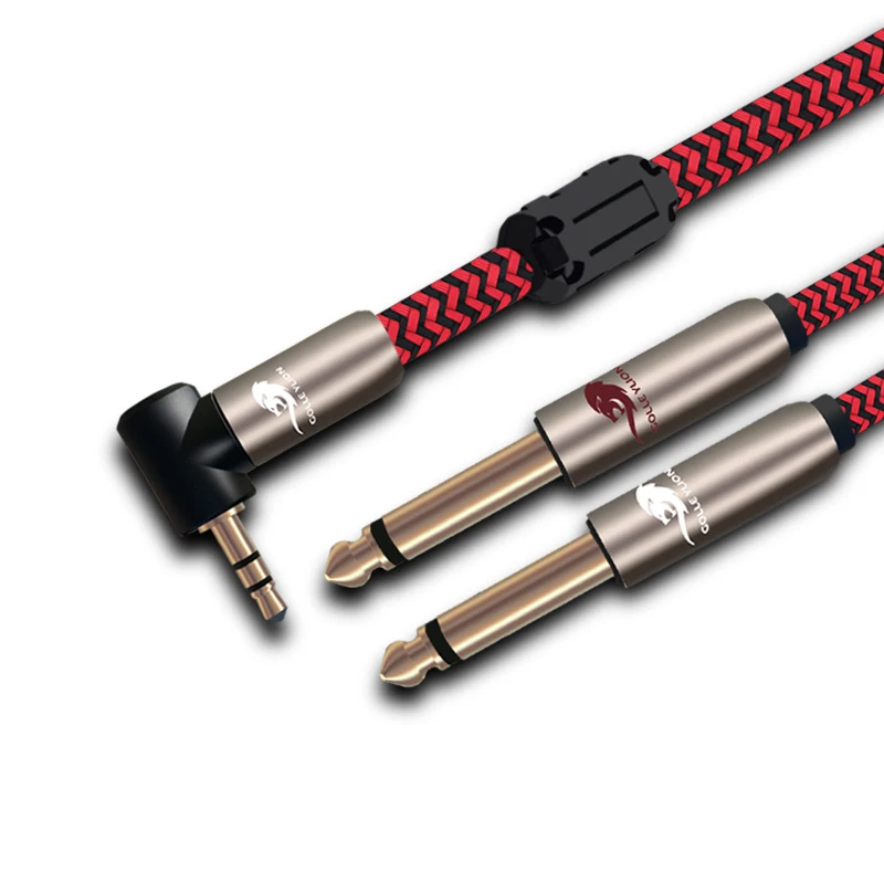Аудиокабель audiopile Mini Jack 1/8 &quot3 5 до двойной 1/4&quot 6 35 мм для ТВ ПК мобильного