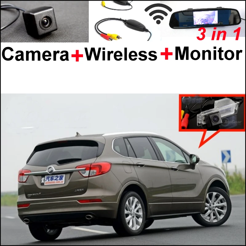 

3in1 Special WiFi Camera + Wireless Receiver + Mirror Screen Rear View Back up Parking System For Buick Envision 2014~2015