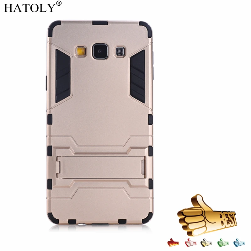 

Armor Case for Samsung Galaxy A7 A7000 Heavy Duty Hybrid Hard Rugged Silicone Rubber Phone Back Cover Coque with Stand Function
