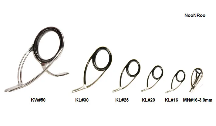

Carp guide set KW with KL guide set Silver color frame with Alconite Ring Repare guides fishing rod guides