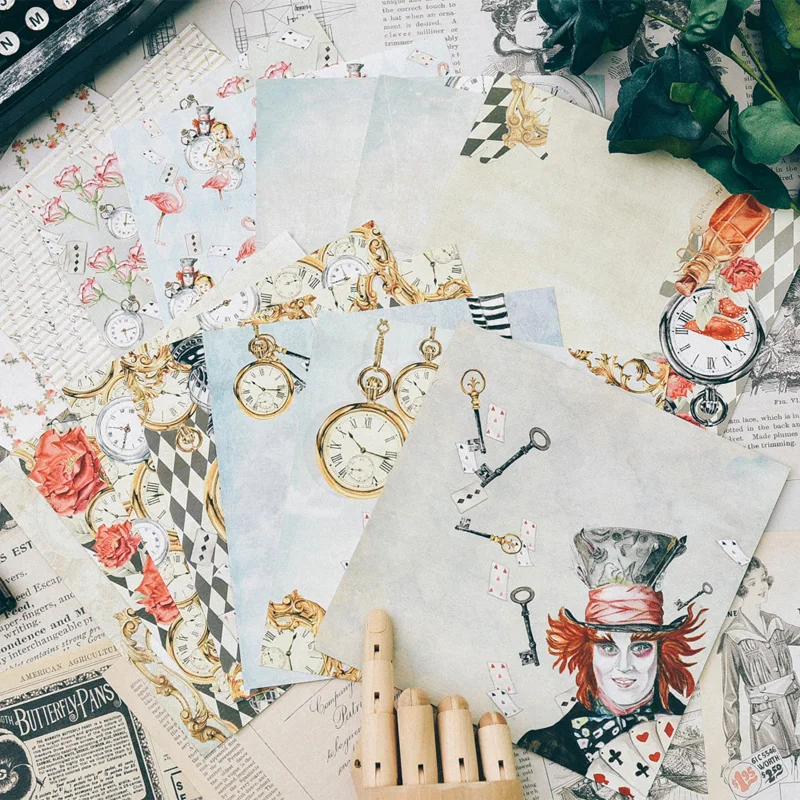 

KLJUYP 28pcs Single-side Printed Background paper creative papercraft art paper handmade scrapbooking kit set books