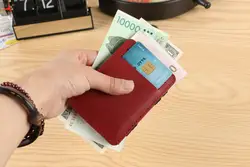 Мини-нейтральный магический двойной кожаный кошелек маленький держатель карточек банковский идентификатор бумажник кошелек для денег