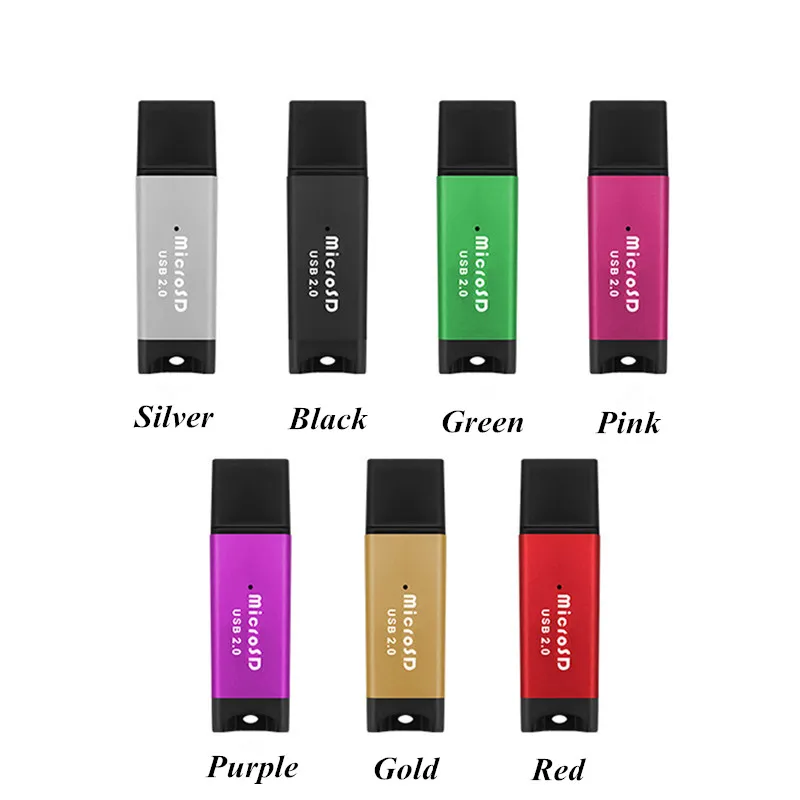

colorful Mini Micro SD SDHC TF USB 2.0 memory Card Reader Adapter Metal