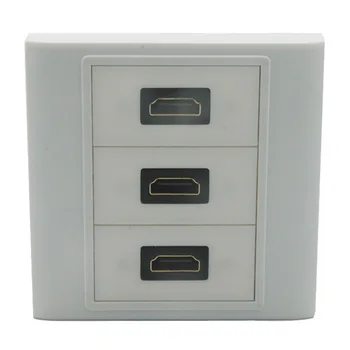

3 X HDMI wall plate with back female to female connector support customer design