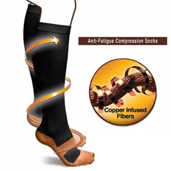 

1Pair Anti-Fatigue Compression Socks Comfortable Relief Soft Men Women Anti Fatigue Varicose Veins Socks Foot Massager