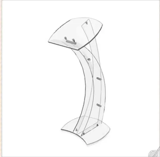 Modern Acrylic Podium Acrylic Clear Rostrum Lectern Pulpit for Office Organization plexiglass