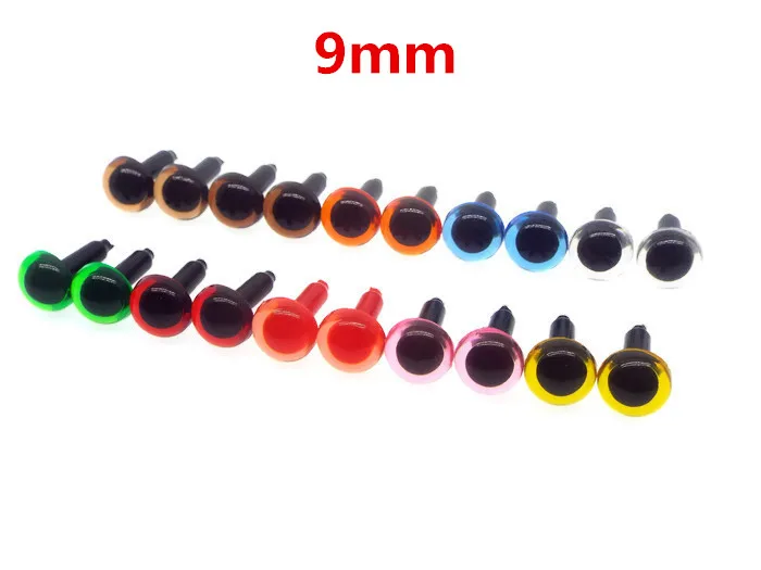 Doll Eyes 12mm/10.5mm/9mm/7.5mm/6mm/4.5mm Crystal Crochet Animal Plastic Craft Colorful Come With Washers