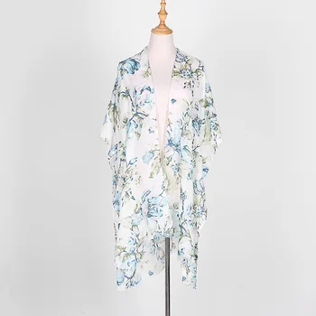 

ZSyearth Fashion Print Scarf Women Retro Flower Shape Shawl Pashmina Soft Summer Beach Sunscreen Hijabs New Design Scarves
