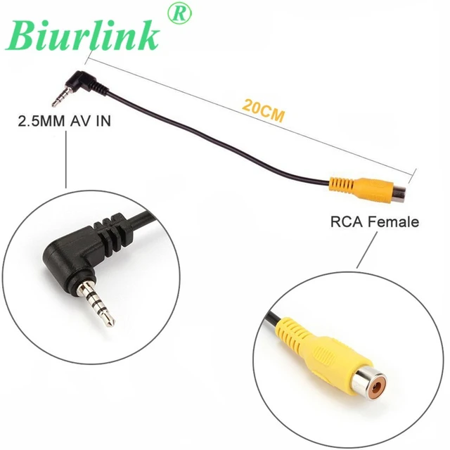 Biurlink 2.5mm Av-in Adapter Cable 2.5mm Gps Navigator Reversing Camera  Conversion Cable 2.5 Turn Rca Av Connector - Parking Assistance - AliExpress
