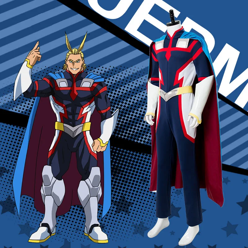 Cosroad Boku no My Hero Academia All Might Cosplay Costumes Men Jumpsuit Cloak for Halloween Party (1)