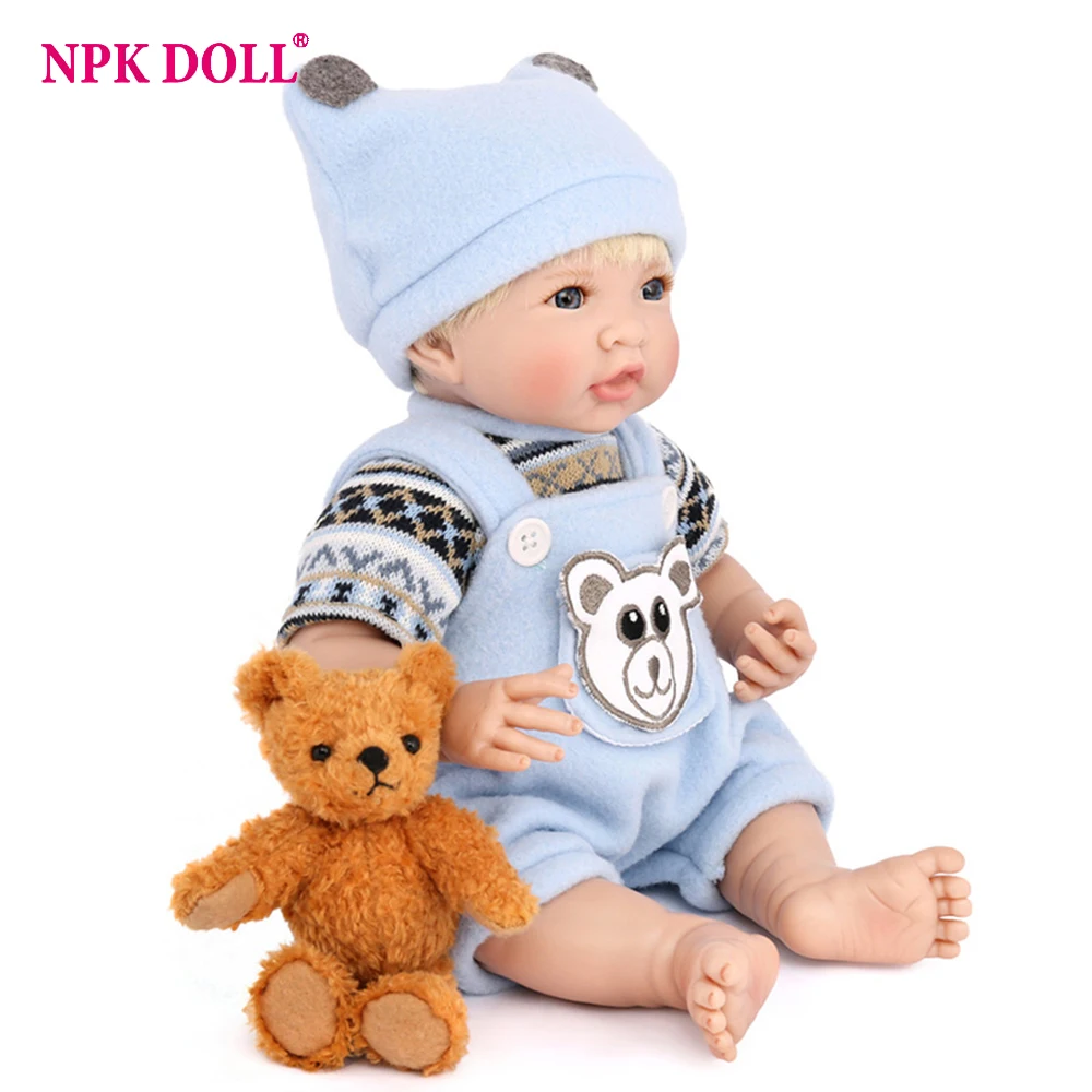 

NPKDOLL Soft Silicone Reborn Dolls Baby Realistic Doll Reborn 14Inch Full Vinyl Boneca BeBe Reborn boy Doll For Girls