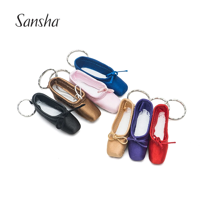 

Sansha Satin Mini Ponte Shoes Keychain Ballet Red Pink Purple Key Rings Mark The Color When Placing Order KPR Keychain