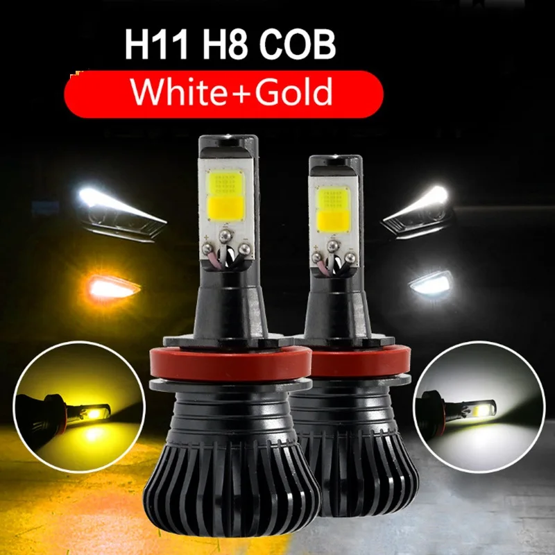 

Car Styling Led Fog Bulb H11 H8 H9 HB3 HB4 9005 9006 880 881 Dual Color White Ice Blue Blue Yellow Fog lamps Driving Light 12v
