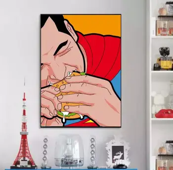 

N-308 Super Hero Private life pop art hand painted Pop Culture on canvas Decoration Home Decorl Pictures no framed