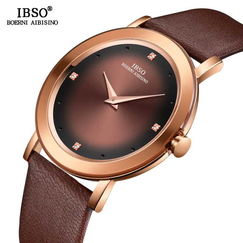 

IBSO Women Watches 2019 New Ladies Fashion Wrist Watch Reloj Mujer Women Men Leather Quartz Watch Women's Day Gift #2319