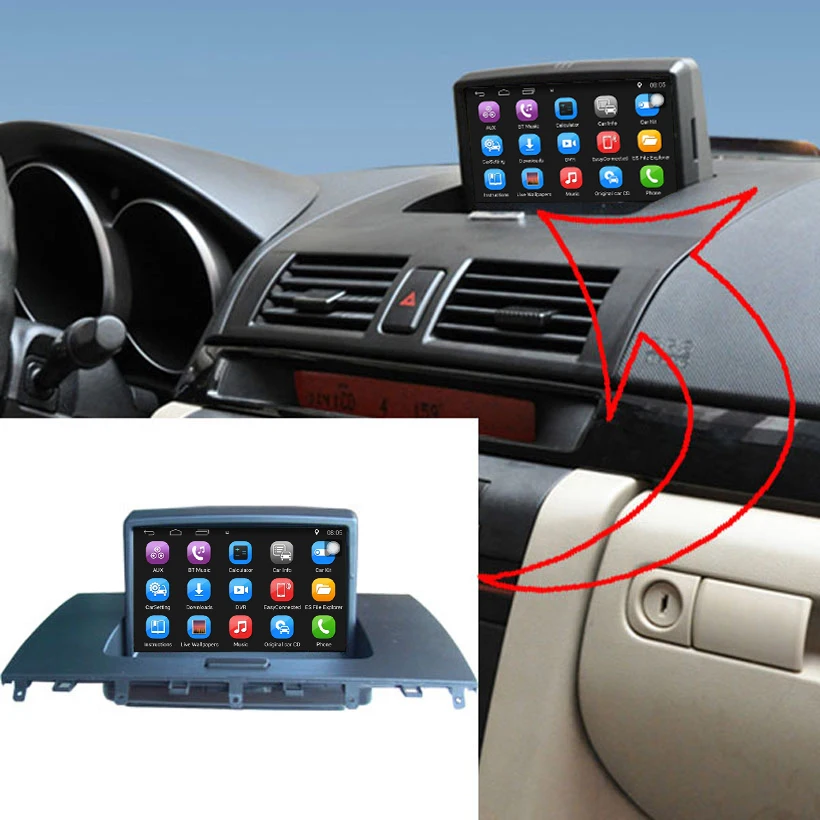 7 дюймов Android 7,1 автомобиля gps навигации для Mazda 3 M3(2004-2009) Автомобиль Радио Видео плеер Поддержка Wi-Fi мобильного телефона зеркало-link