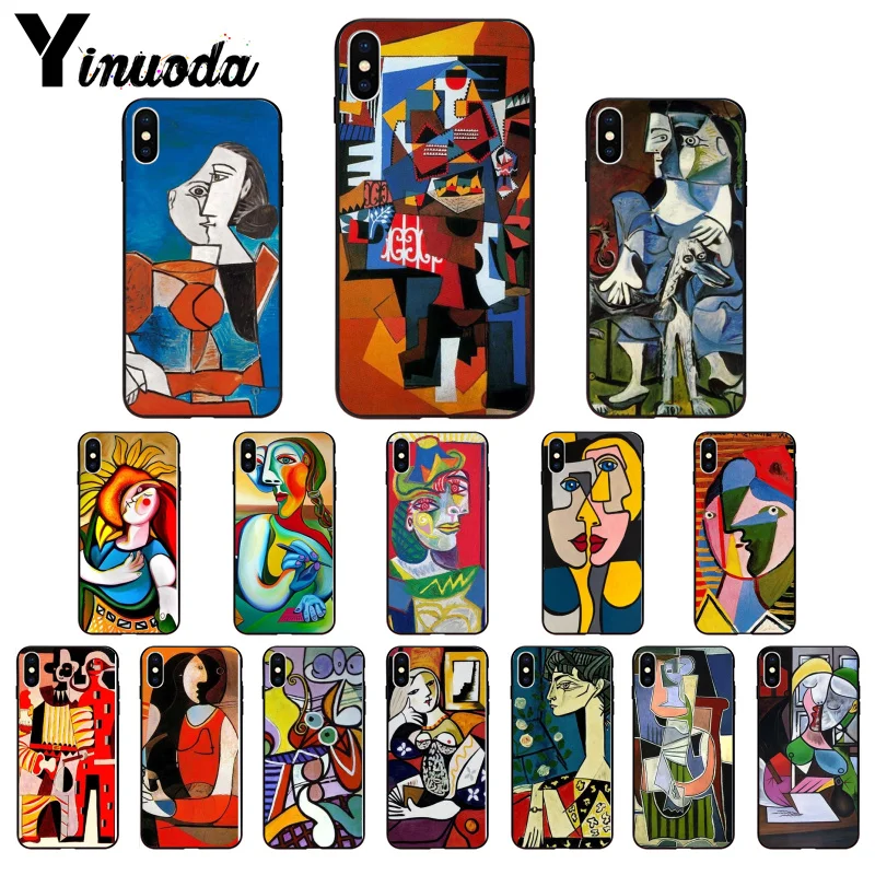 

Yinuoda Pablo Picasso abstract Art painting Pattern TPU Soft Cell Phone Case for iPhone X XS MAX 6 6S 7 7plus 8 8Plus 5 5S XR