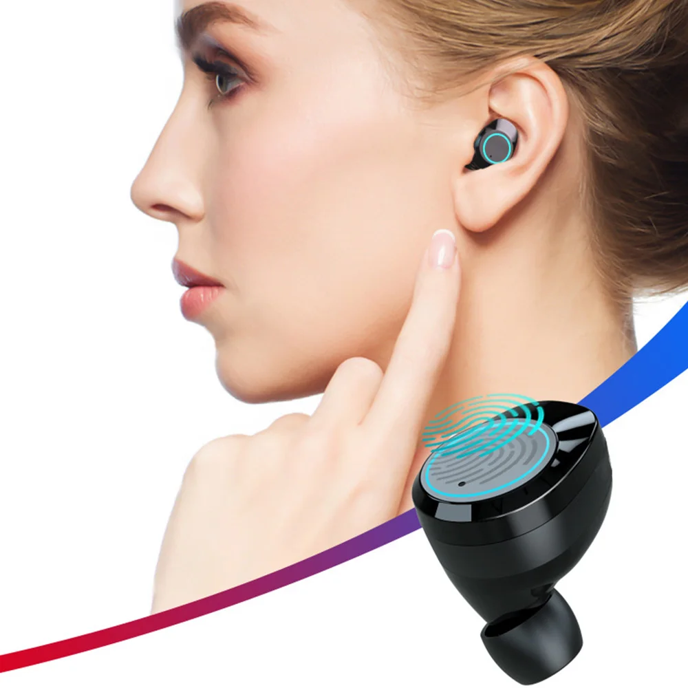 FDBRO Bluetooth 5.0 9D Stereo Earphone Wireless Earphones IPX7 Waterproof Earphones 3300mAh LED Smart Power Bank Phone Holder