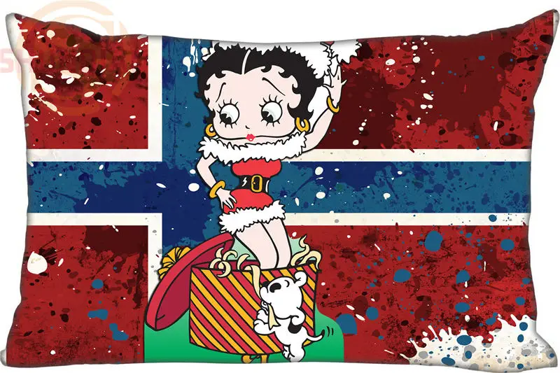 Заказная наволочка Betty Boop прямоугольная молния подушка из полиэстера и хлопка размер крышки 45x35 см(с одной стороны) печать - Цвет: 17 Pillowcase