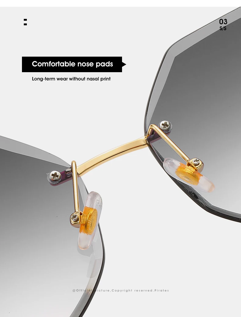 rimless women sunglasses luxury deisgner with diamond metal temple (7)