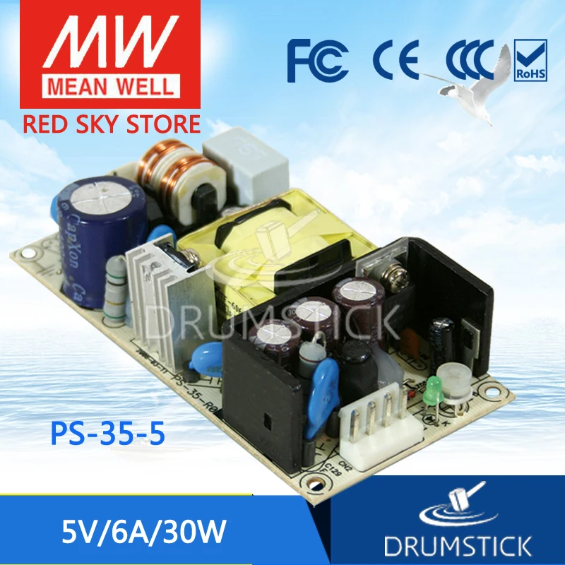 

MEAN WELL PS-35-5 5V 6A meanwell PS-35 5V 30W Single Output Switching Power Supply