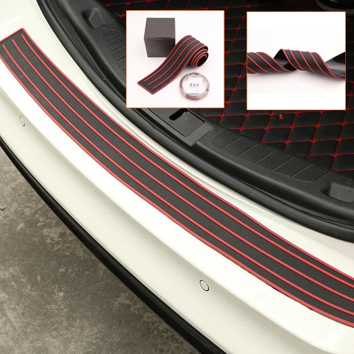 

Auto Car Rear Bumper Trunk Sill Rubber Scratching Guard Trim Cover Pad Protector