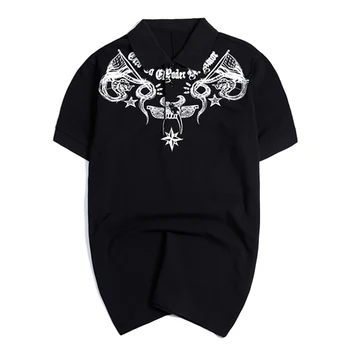 

Summer Polo Shirt Men Black Short Sleeve Hip Hop Streetwear Men Polo Shirts Vintage Cartoon Dark Souls Aesthetic Geek Tops 5D001
