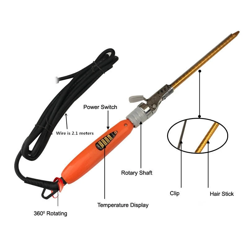 

Professional 9Mm Deep Whole Curl Hair Curler Curl Wave Machine Screw Drum Of Hair Curler Curling Iron